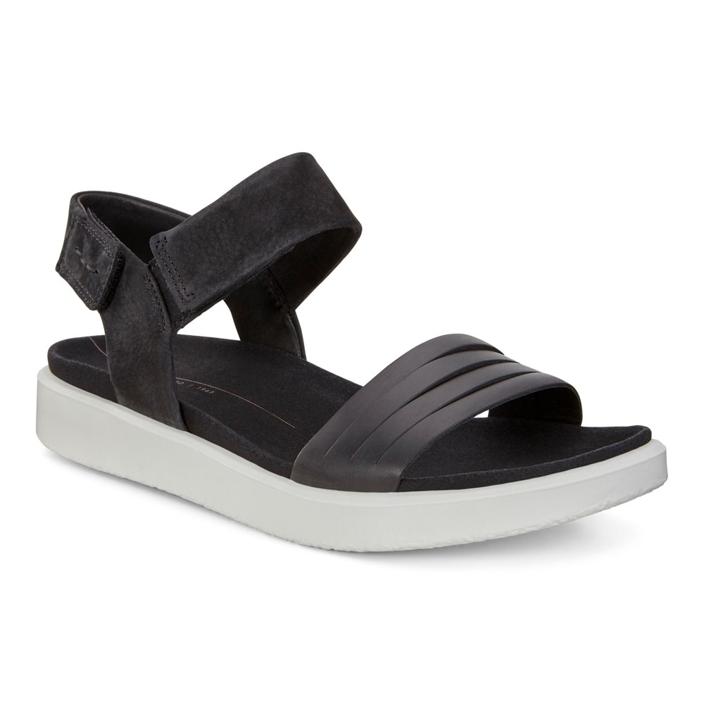 Sandalias Mujer - ECCO Flowt Flat - Negros - DKT694251